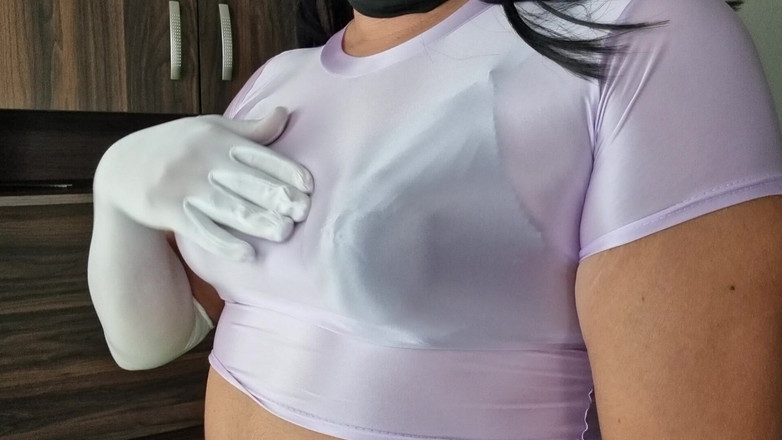 Only bras: Mooie en sexy pure spandex top en zwarte bh met...