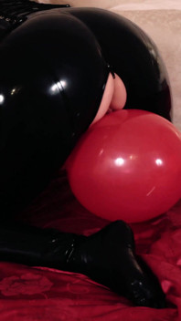 Latex MILF pierced pussy masturbation with dildo and wax play