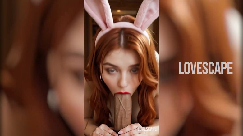 Lovescape: Redhead Teen Gagging Deepthroat Comp