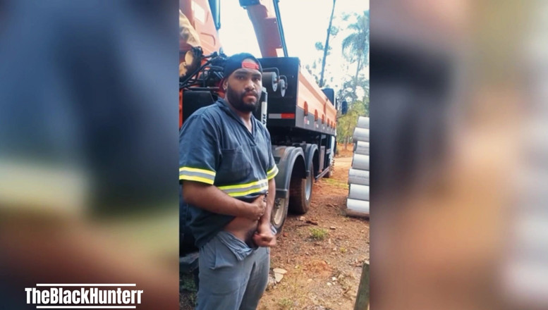 TheBlacKHunterr: Worker Masturbating at the Construction Site Behind the Company Truck