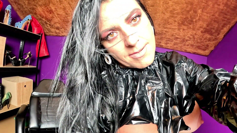 MilfyCalla: Distruzione sauna miLF dominante in pvc. Fumo, Strappare, stuzzicamento e...