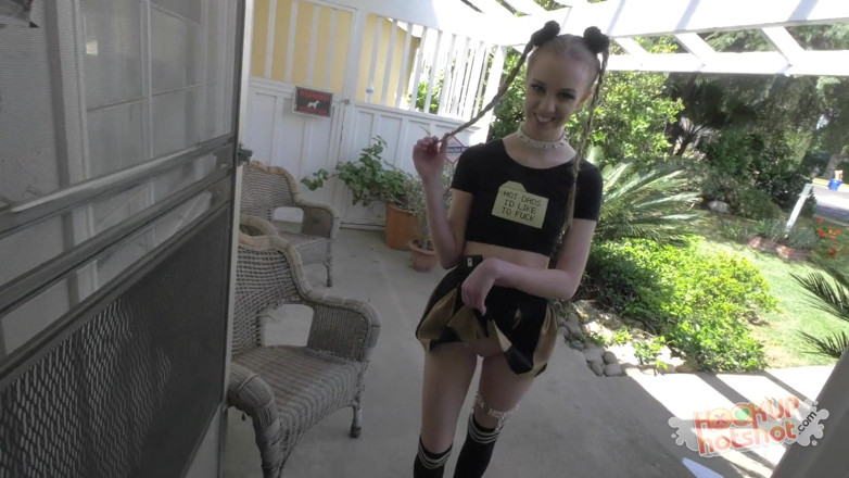 Hookup Hotshot: Blonde teen with pigtails gets destroyed