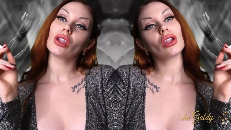 Goddess Misha Goldy: Hipnotizante ASMR fumando sons e contato visual!