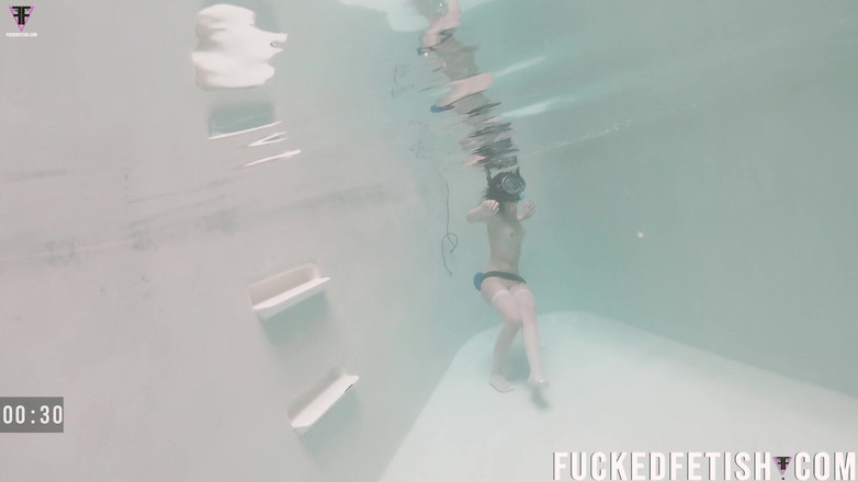 Fucked fetish: Hd snorkel bajo el agua, calcetines de masturbación, desafío blanco
