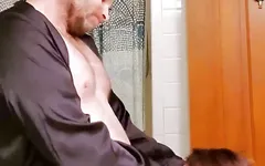 Muhteşem İtalyan saten orta yaşlı seksi kadın yüzünü siktiriyor ve boşalıyor