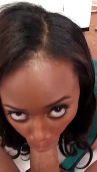 Big butt ebony Miya Lushes POV blowjob