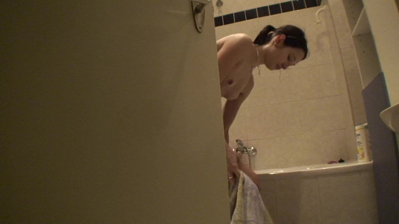 Slutty Teenies: Sexy brunette teen is taking a shower