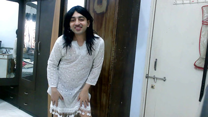 Cute & Nude Crossdresser: Beautiful sweet sissy crossdresser femboy Sweet Lollipop in hot nighty.
