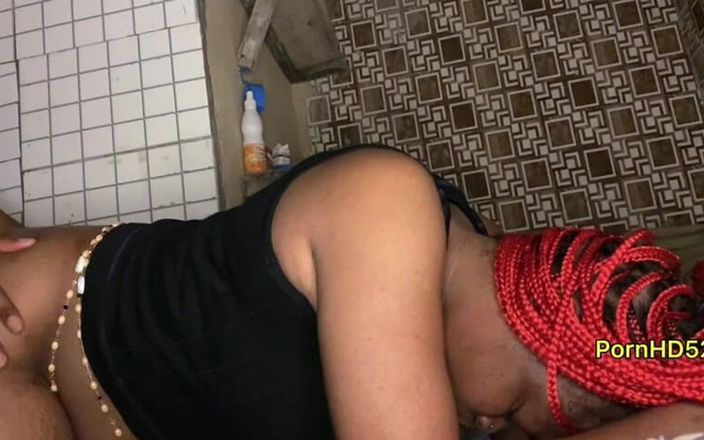 Fuseporn: Het ebenholts suger BBC och blir creampied
