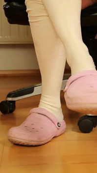 Dirty Pink Clogs & Stained White Socks - Footprint Footplay