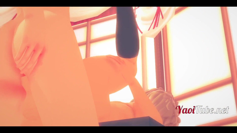 Yaoitube: Боку не герой Yaoi 3D - Todoroki Shoto трахается и кончает в его задницу. Кримпай без презерватива