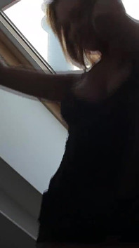 Beauty in Stockings Bounces on My Cock