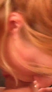 Sexy blonde MILF in lingerie in doggy anal sex