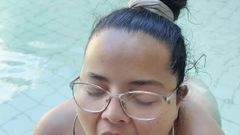 Private Pool Ends with Oral
