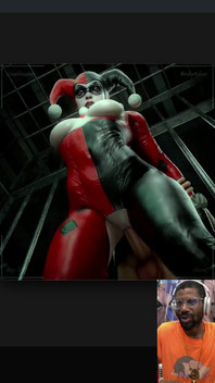 Big Breast Harley Quinn Gets Her Tight Bald Pussy Fucked in Gotham