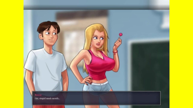 3DXXXTEEN2 Cartoon: Roxxy's lollipop is not wet enough. 3D porn cartoon sex