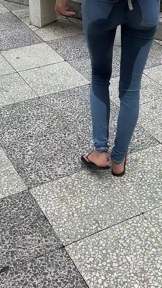 Thumbnail of Public Wetting Jeans in Park Near the Beach