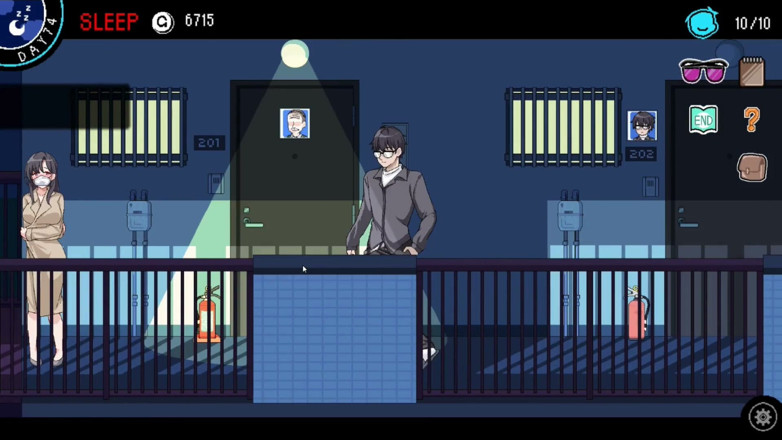 NSFWOtaku: Hentai Game - Sceny seksu w mieszkaniu - Scena seksu sąsiadów - cenzor