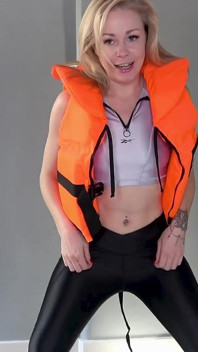 Asmr Lifejacket Fetish Confession in Shiny Leggings