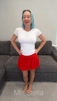 White Top & Red Skirt