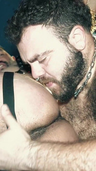 Sling Dungeon Breeding: Raw Sloppy Rimjob Facial Load Bareback Bear