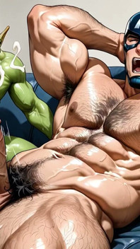 Huge Dick Masturbating on Couch