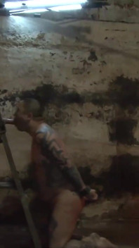 The rubber cock blown hard