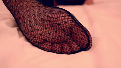Mistress Legs: Herrin sohlen in nylonsocken, nahaufnahmen