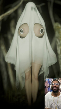 This Halloween Ghost Meme Waifu Teases Her Thicc Breasts for You to Cum