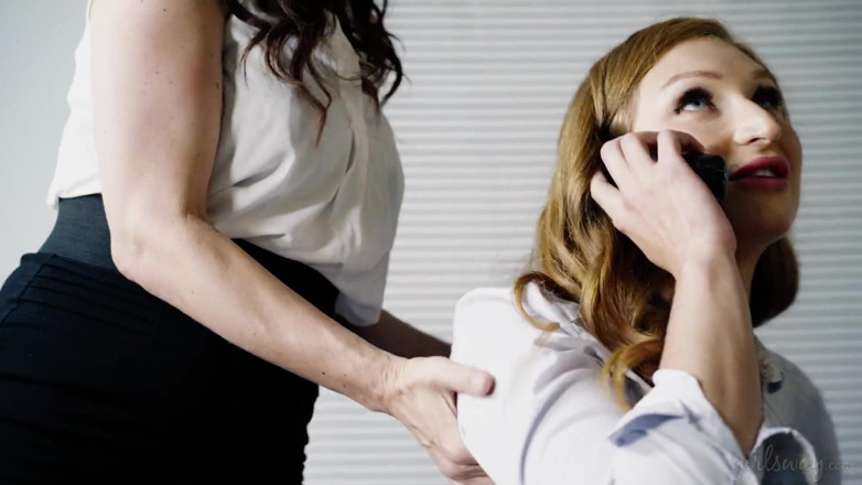 Girlsway: Girlsway - olive glass scopa la sposa bloccata lacy lennon in...