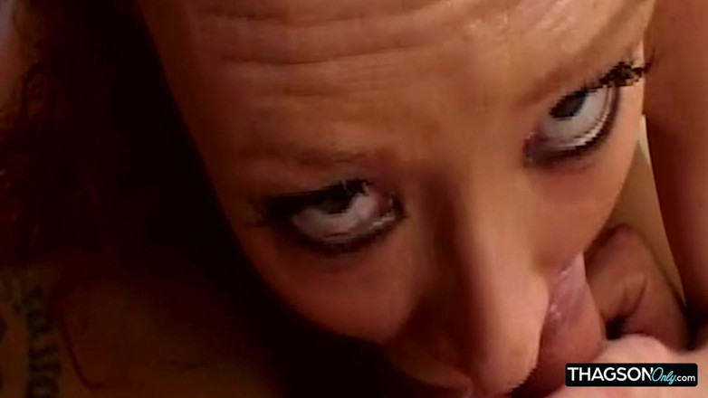THAGSON RETRO: BBC Deepthroat Gagging Drool Fest - Ahegao Slut Leaking Everywhere