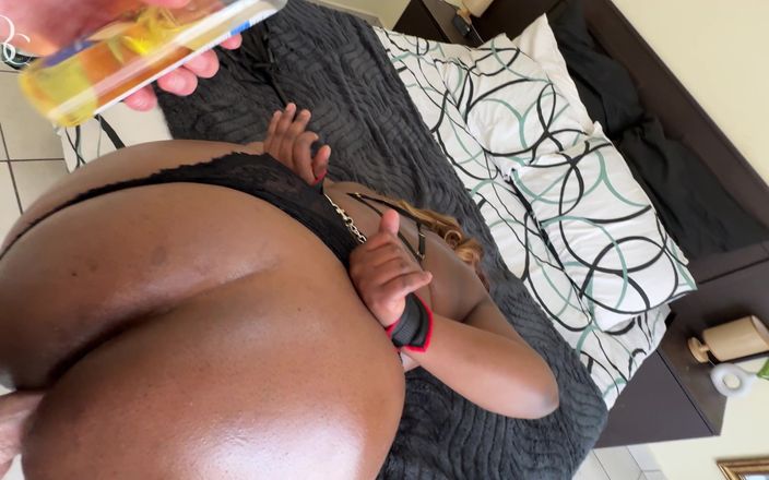 BootyClapper187: Busty Ebony Girl Gets Handcuffed, Gagged and Creampied by a...