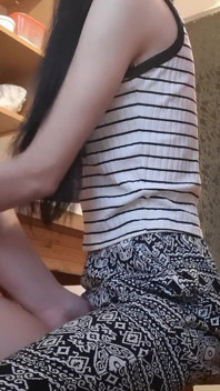 Behind Our Stepmother's Back We Riskily Mutual Masturbates and Cums with Our Clothes on