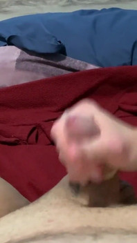 She jerks me off with a condom and I cum inside