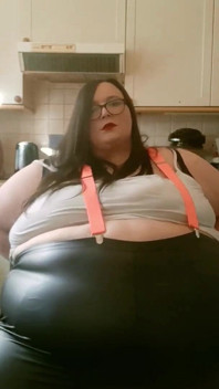 SSBBW BBW Kitchen Play in Sexy Tight Clothing Part 2