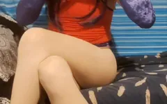 Ejaculând afară în Bluzul meu albastru sexy
