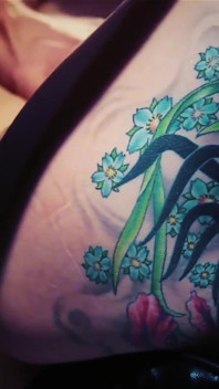 Tallulah Tease Takes a Load on Her Tattoo