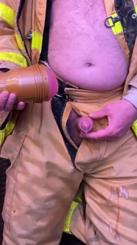 Firefighter Fleshlight Fun and Cum