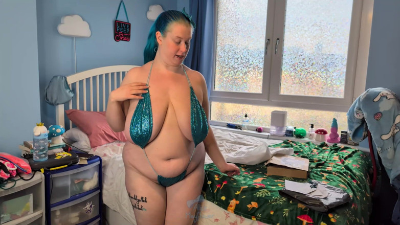 Alice_Mayflower_Scottish: Genie Pole Wear Slingkini &amp; Candyzombies Cow Urechi unboxing &amp;try on - fată...
