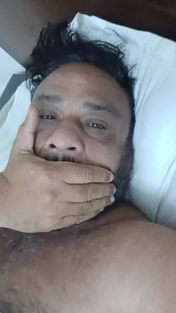 Indian Daddy Lying on the Bed Teasing and Posing for You