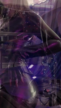Eva Latex Fetish BDSM Mistress Solo Dominatrix Catsuit Gumowe wysokie szpilki Okulary MILF Duże Butt Legs Gloves