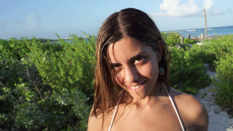 Primiciax: Latina Creampie and Facial on the Beach