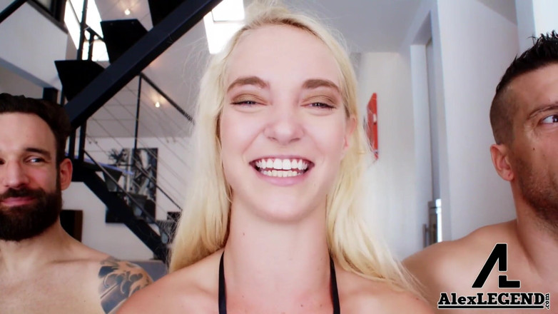 Alex Legend: Sexy Teen Gets Stuffed by Two Huge Cocks!