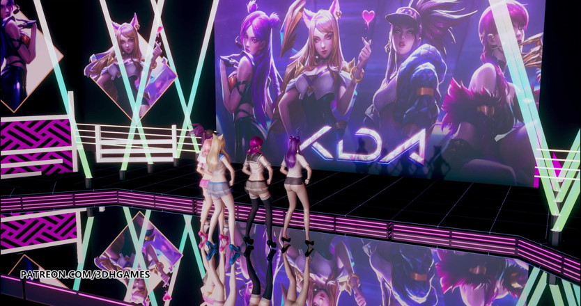3D-Hentai Games: Hallo venus -wiggle wiggle strip-dance Ahri Akali Kaisa evelynn Seraphine