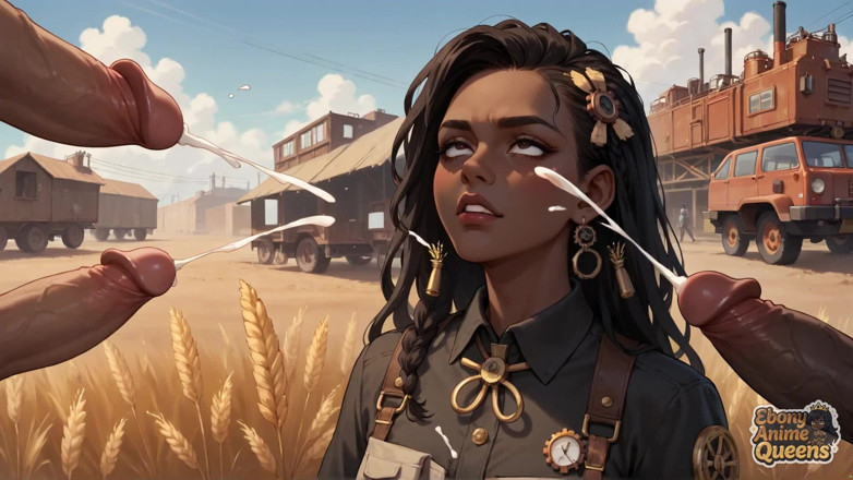 Ebony Anime Queens: Cám dỗ wheatfield của ebony siren - xxx gỗ mun tốt...