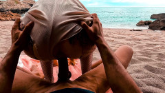 MaskCouple: Seks na plaży na wakacjach z napalona dziewczyną