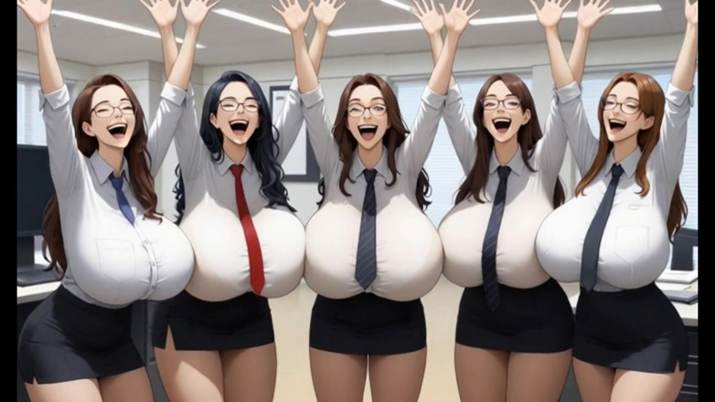 Hot girl dancing: Lesbiene la birou cu țâțe, Ai Animation