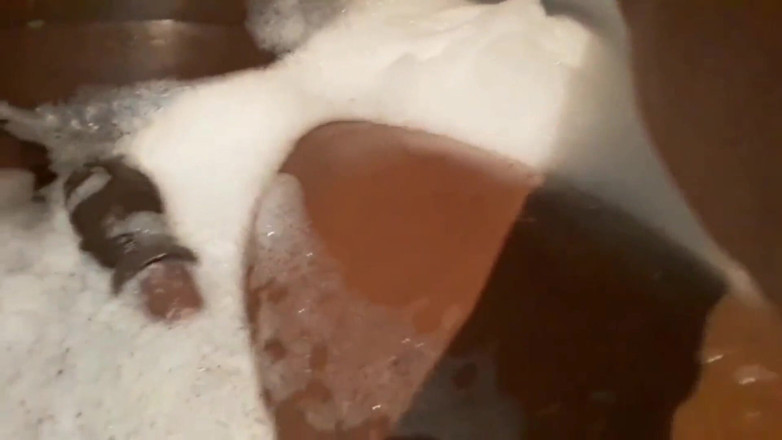 Big black cock BBCee: Nata4sex - jeu solo rapide dans le bain