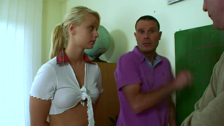 My German Amateurs: Hot girl gags on teachers hard cock then gets a...