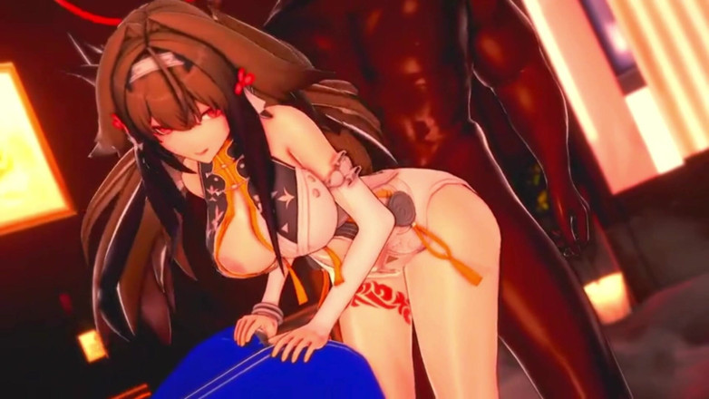 NSFWOtaku: Zenless zone zero - ye shunguang sert seks sahnesi - 3 boyutlu hentai...